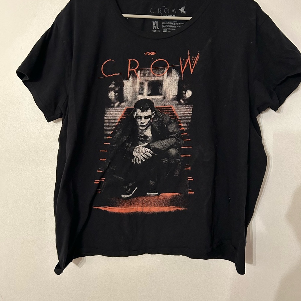 The Crow Black Graphic crop T-Shirt